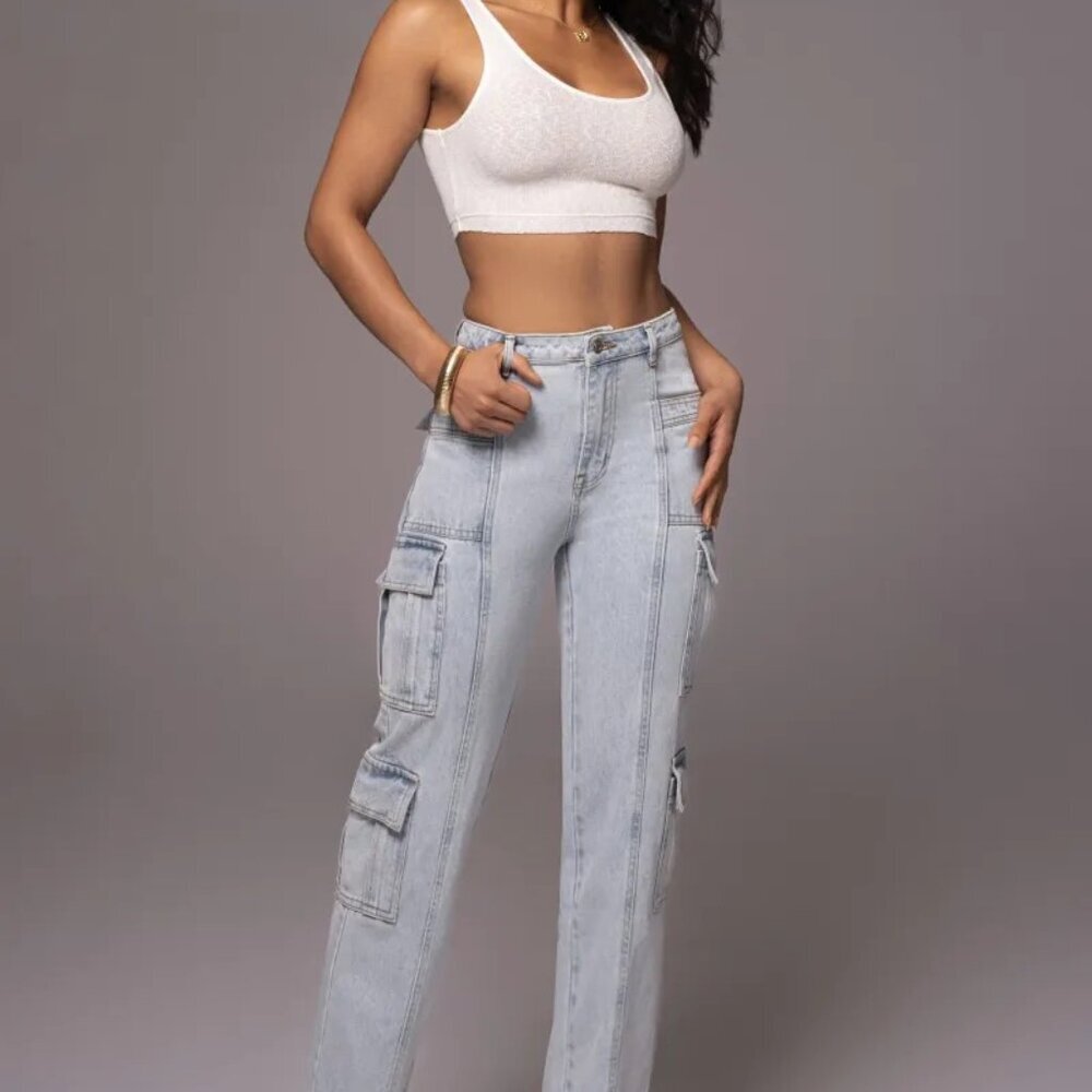 Jluxlabel Light Wash Cargo Jean